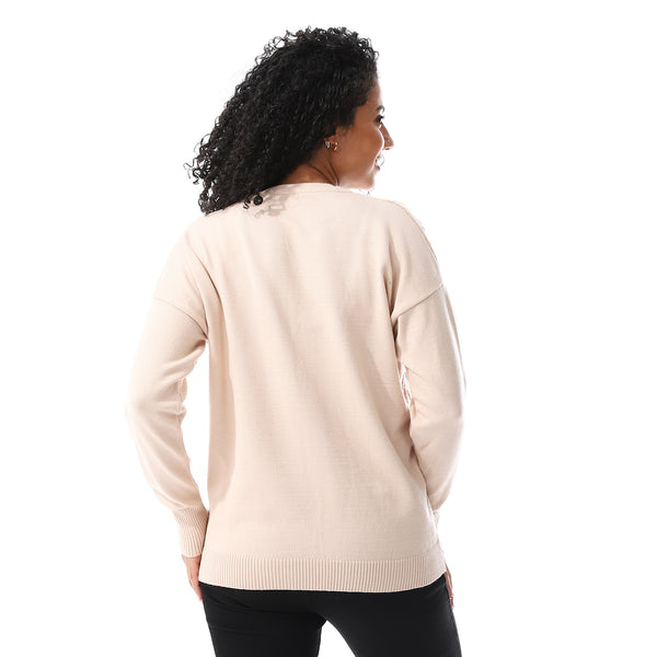 Round_Neck_Slip_On_Pullover_Beige