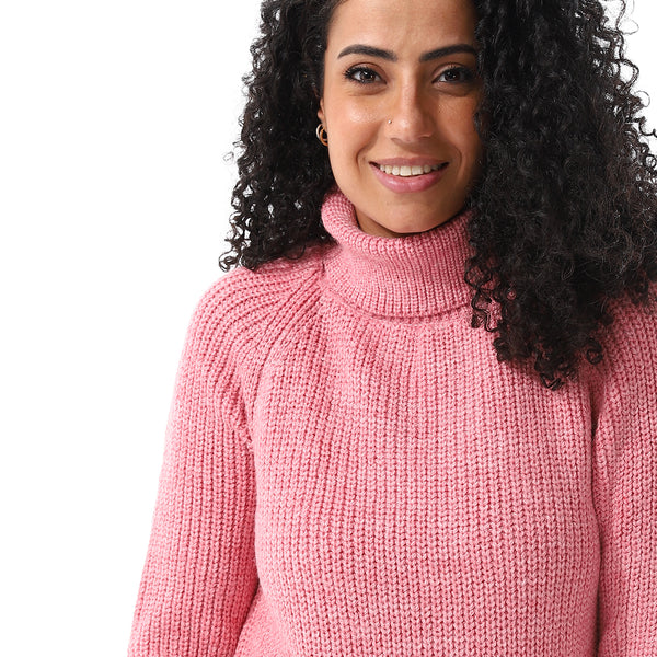 Turtle_Neck_Regular_Fit_Plain_Top_Rose