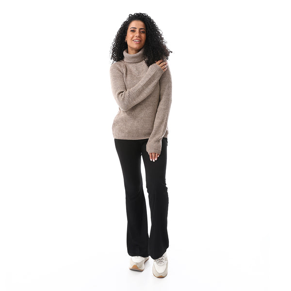 Turtle_Neck_Regular_Fit_Plain_Top_Cafe