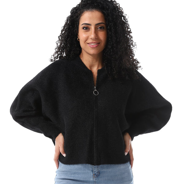 Round_Neck_Regular_Fit_Plain_Top_Black