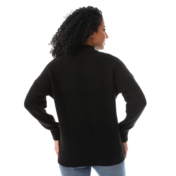 Round_Neck_Regular_Fit_Plain_Top_Black