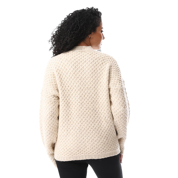 Beige_Stitched_Pullover_With_Long_Sleeves