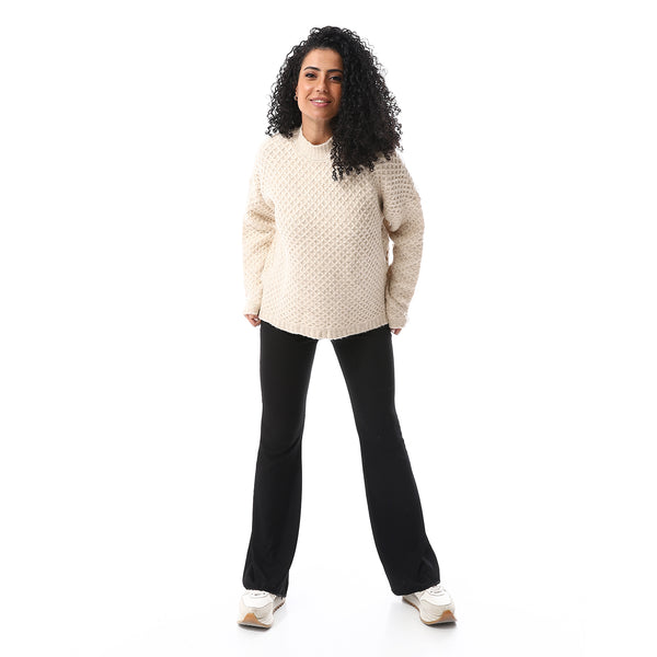 Beige_Stitched_Pullover_With_Long_Sleeves
