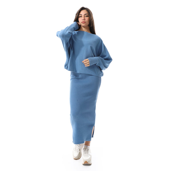 Twist_Knit_Indigo_Loose_Pullover