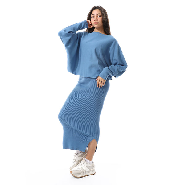Twist_Knit_Indigo_Loose_Pullover