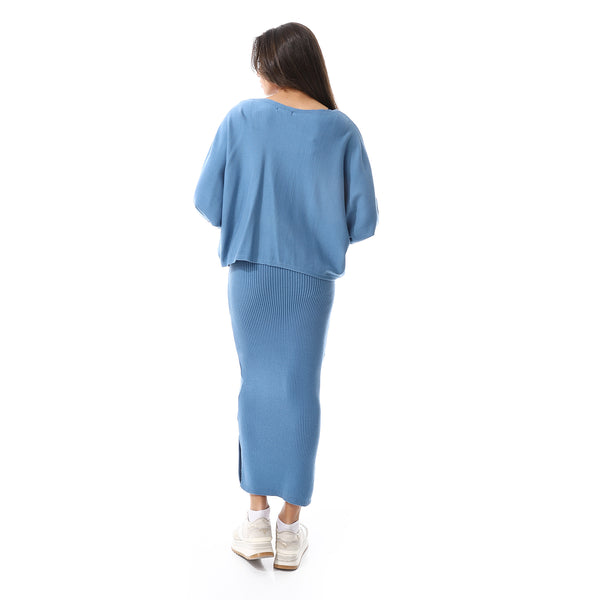 Twist_Knit_Indigo_Loose_Pullover