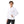 Boys Hooded Long Sleeves Plain Side Pockets Sweatshirt white