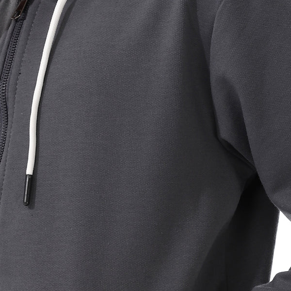 Boys Hooded Long Sleeves Plain Side Pockets Sweatshirt