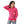 Girls Hooded Neck Striped Sweatshirt fuchsia