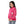 Girls Hooded Neck Striped Sweatshirt fuchsia