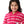 Girls Hooded Neck Striped Sweatshirt fuchsia