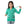 Girls Hooded Neck Striped Sweatshirt Green
