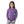 Girls Hooded Neck Striped Sweatshirt Purple