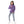 Girls Hooded Neck Striped Sweatshirt Purple
