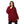 Burgundy Turn Down Collar Oversized Shirt