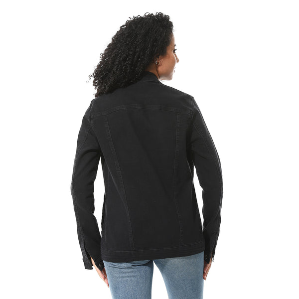 Casual_Long_Sleeves_Denim_Jacket_-_Grey