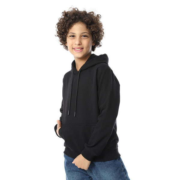 Slip_On_Fleeced_Boys_Hoodie_-_Black