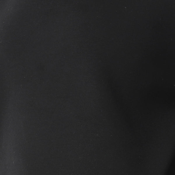 Long Sleeves Slip On Fleeced Plain Hoodie - Black
