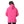 Long Sleeves Slip On Fleeced Plain Hoodie - Fuchsia