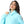 Long Sleeves Slip On Fleeced Plain Hoodie - Aqua