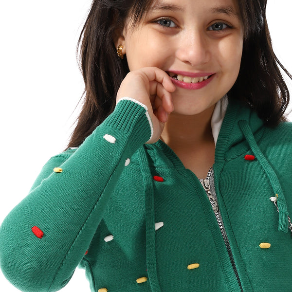 Padded_Prominent_Sweatshirt_For_Girls_GREEN