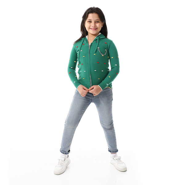 Padded_Prominent_Sweatshirt_For_Girls_GREEN