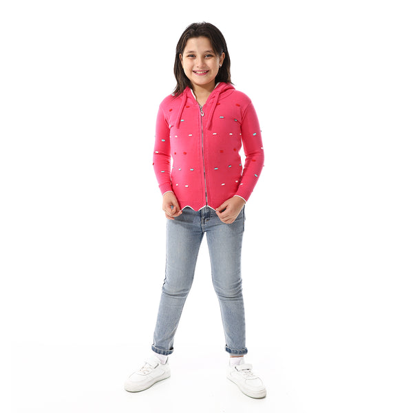Padded_Prominent_Sweatshirt_For_Girls_FUCHSIA