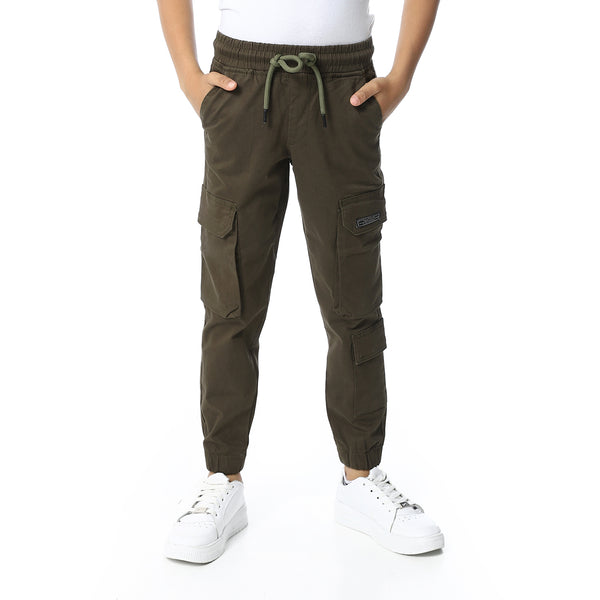 Army_Green_Elastic_Waist_Boys_Cargo_Pants