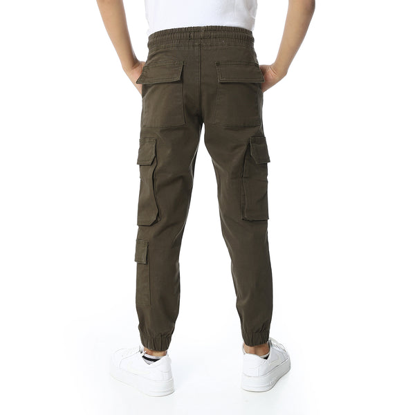 Army_Green_Elastic_Waist_Boys_Cargo_Pants