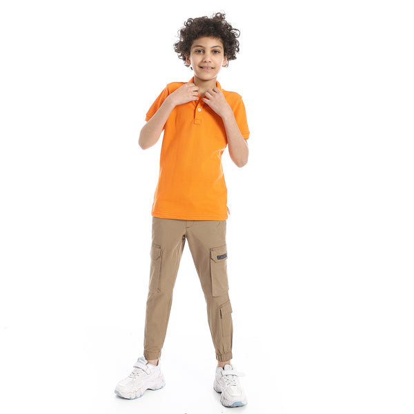 Dark_Beige_Elastic_Waist_Boys_Cargo_Pants