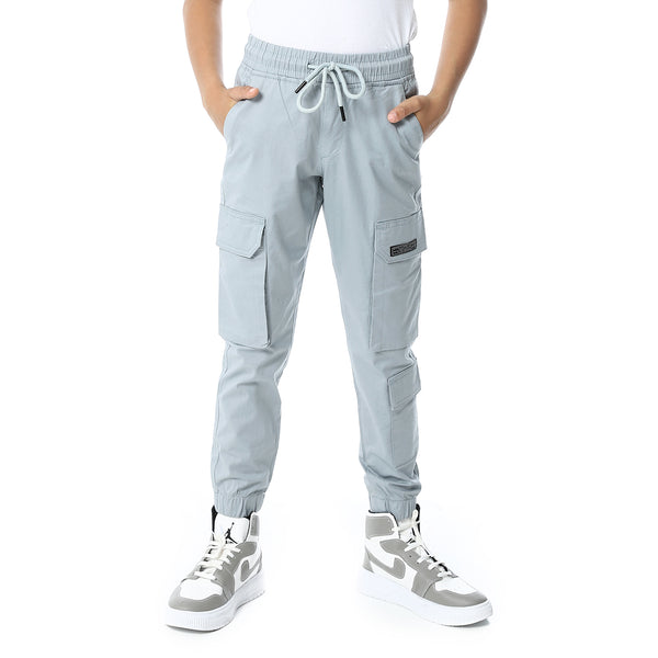 Greyish_Blue_Elastic_Waist_Boys_Cargo_Pants