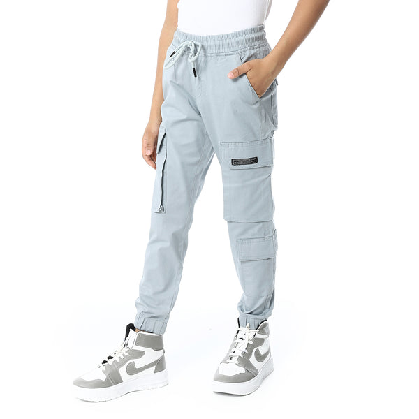 Greyish_Blue_Elastic_Waist_Boys_Cargo_Pants