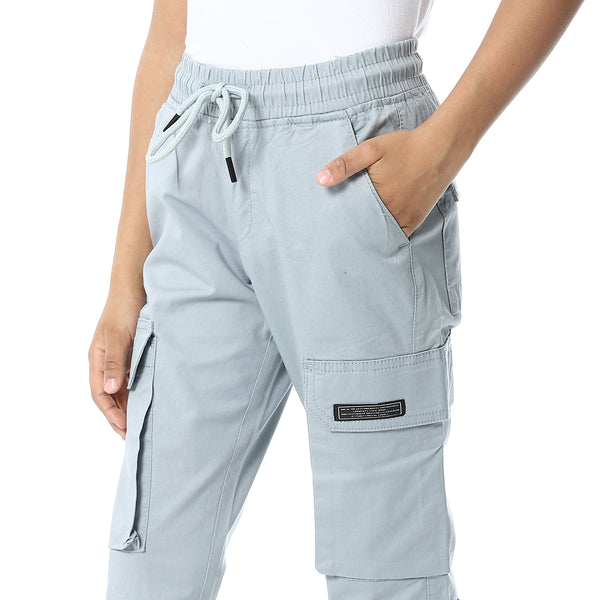 Greyish_Blue_Elastic_Waist_Boys_Cargo_Pants