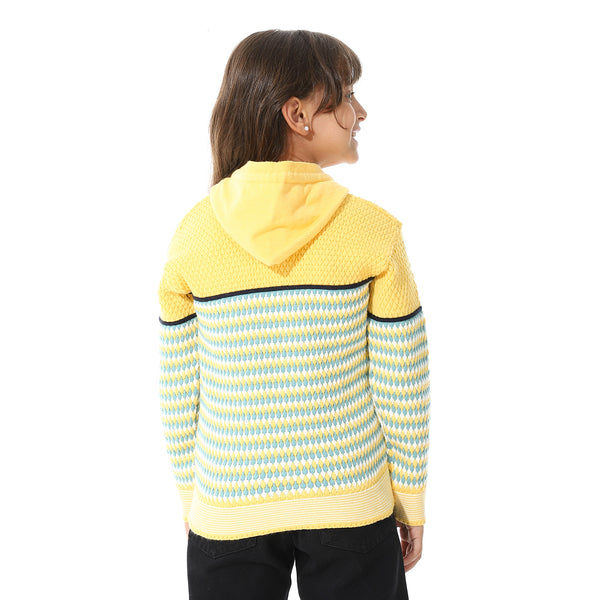 Girls_Hooded_Neck_Long_Sleeve_Knitted__Sweater_-_Yellow,_White_&_Mint_Green
