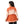 Acrylic Girls Dress With Self Pattern Jacket Orange
