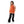 Acrylic Girls Dress With Self Pattern Jacket Orange