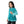 Acrylic Girls Dress With Self Pattern Jacket Turquoise