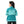 Acrylic Girls Dress With Self Pattern Jacket Turquoise