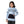 Acrylic Girls Dress With Self Pattern Jacket Light Blue