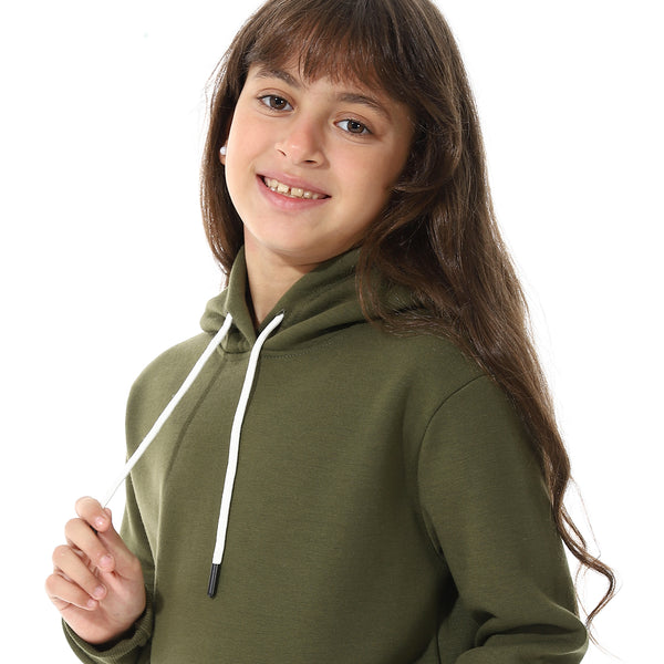 Comfortable_Fit_Girls_Hoodie_-_Olive