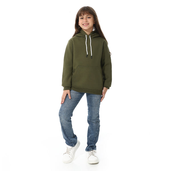 Comfortable_Fit_Girls_Hoodie_-_Olive