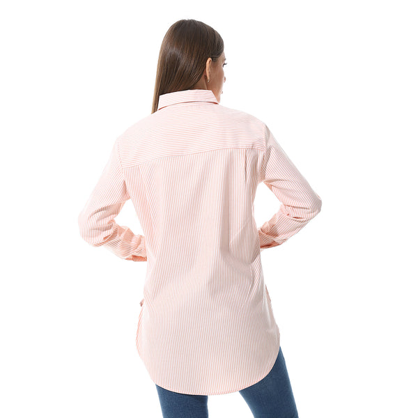 Long_Sleeve_Striped_Chemise_-_Orange_&_White