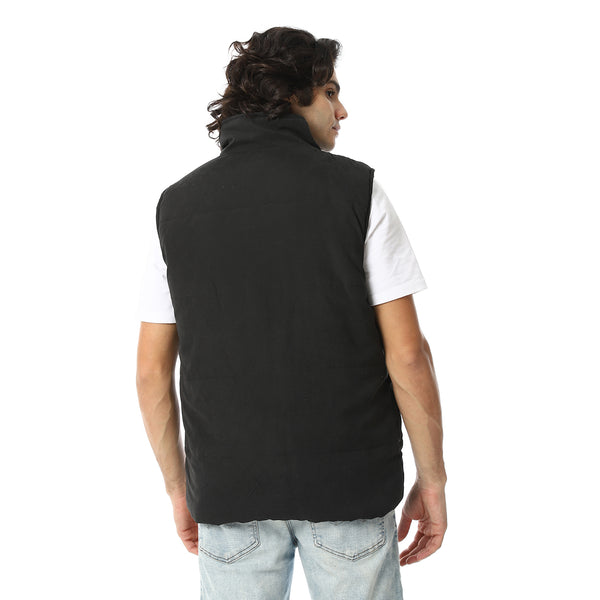 Basic_Turtle_Neck_Bomber_Vest_-_Black