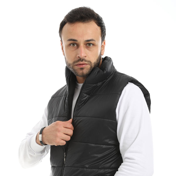 Basic_Turtle_Neck_Bomber_Vest_-_Black