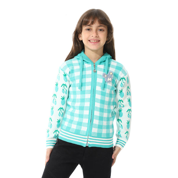 Girls_Checker_Knitted__Sweater_-_Mint_Green_&_White