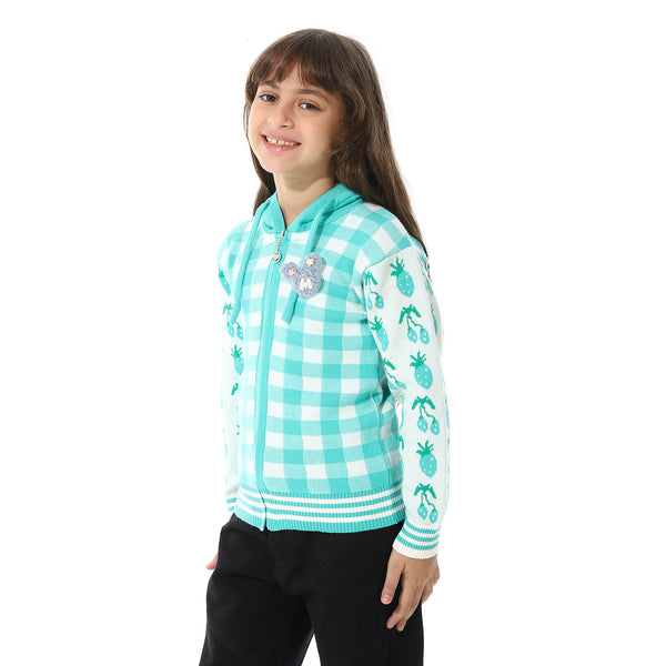 Girls_Checker_Knitted__Sweater_-_Mint_Green_&_White