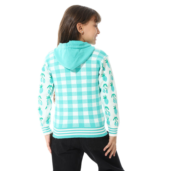 Girls_Checker_Knitted__Sweater_-_Mint_Green_&_White