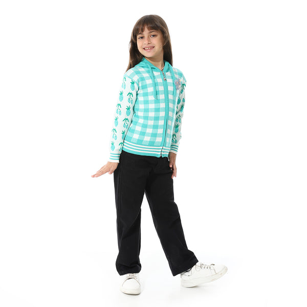 Girls_Checker_Knitted__Sweater_-_Mint_Green_&_White