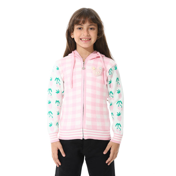 Girls_Checker_Knitted__Sweater_-_Pink_&_White