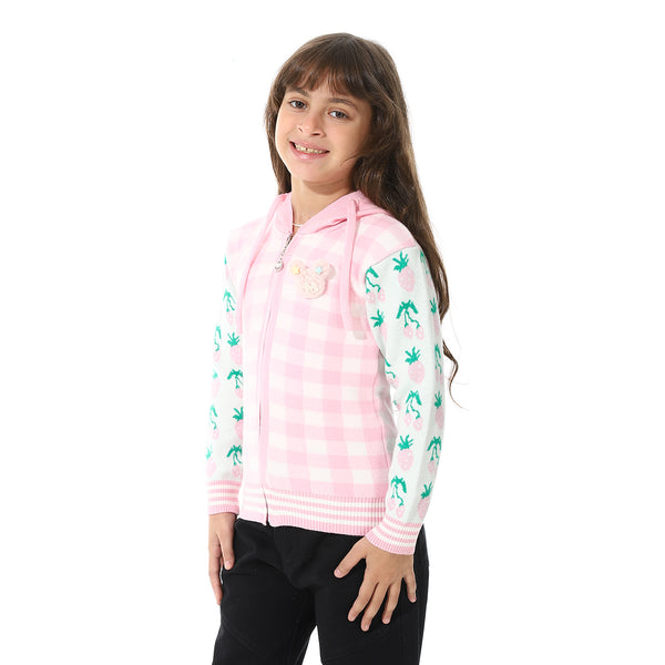 Girls_Checker_Knitted__Sweater_-_Pink_&_White
